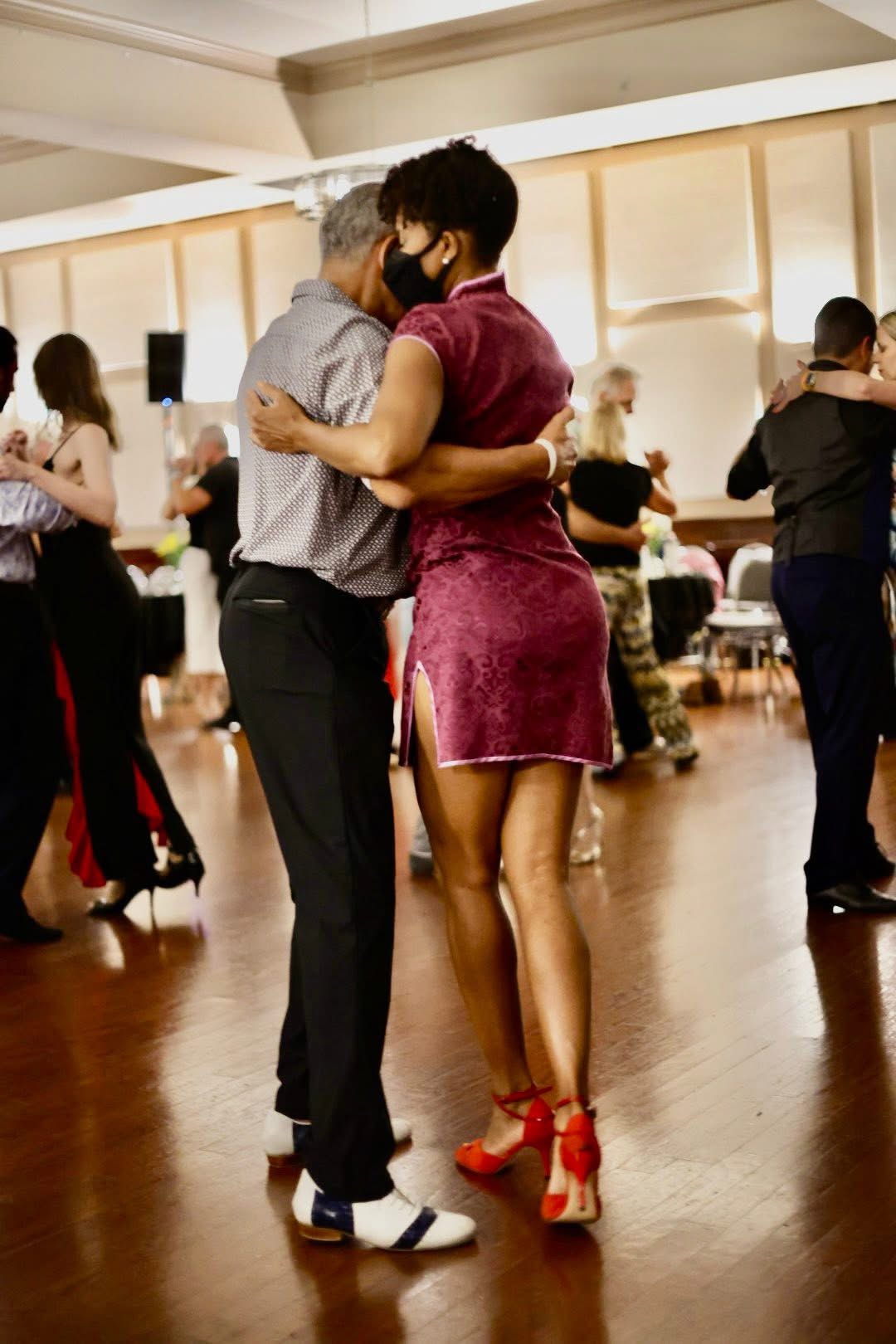 A couple dancing at Austin Tango Marathon