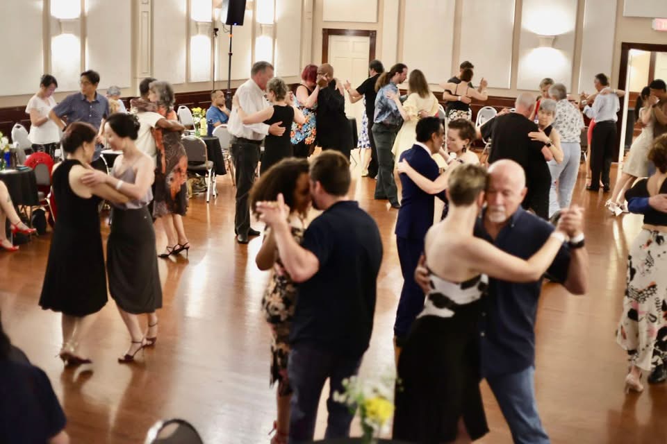A busy Austin Tango Marathon dance floor