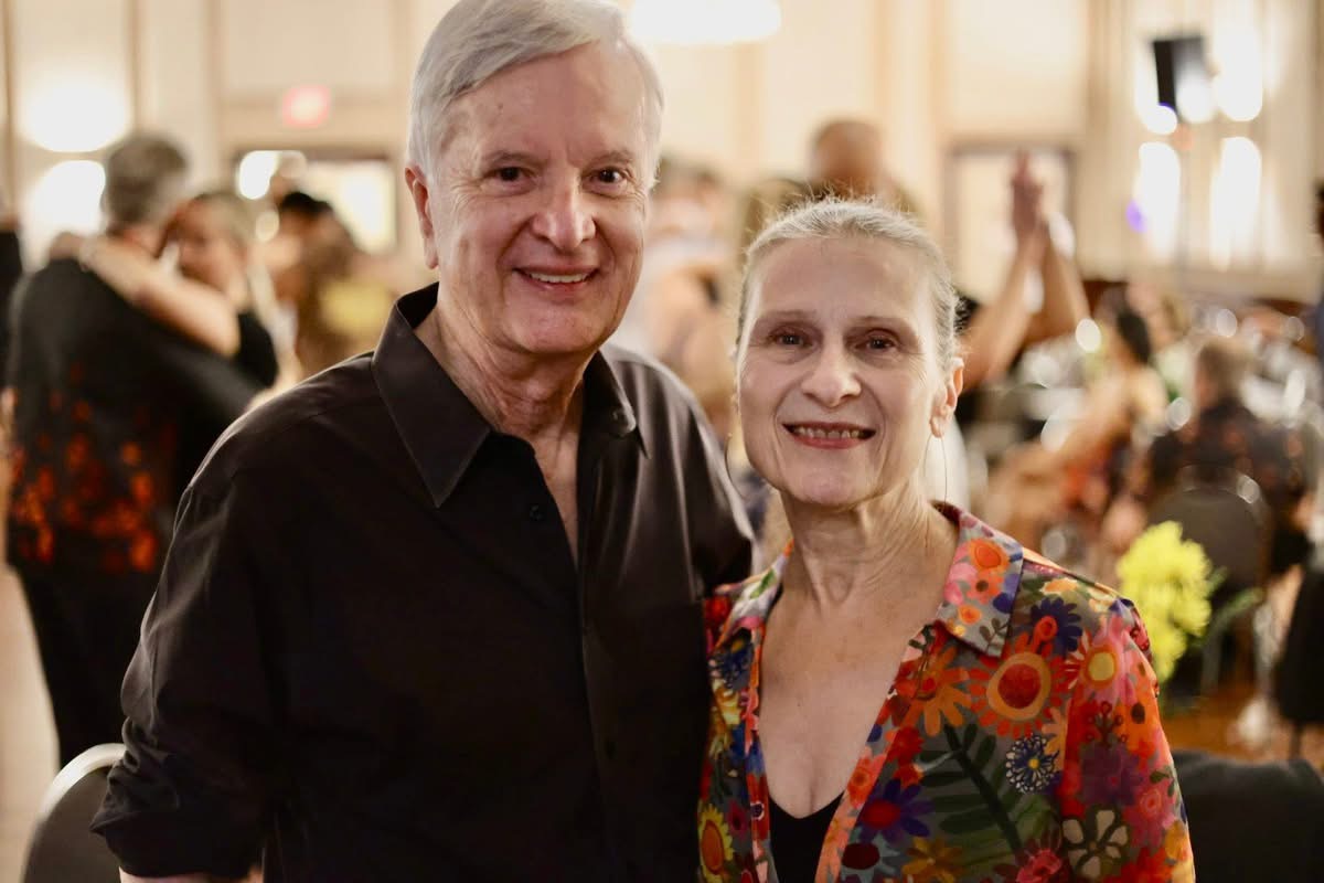 A couple smiling at Austin Tango Marathon