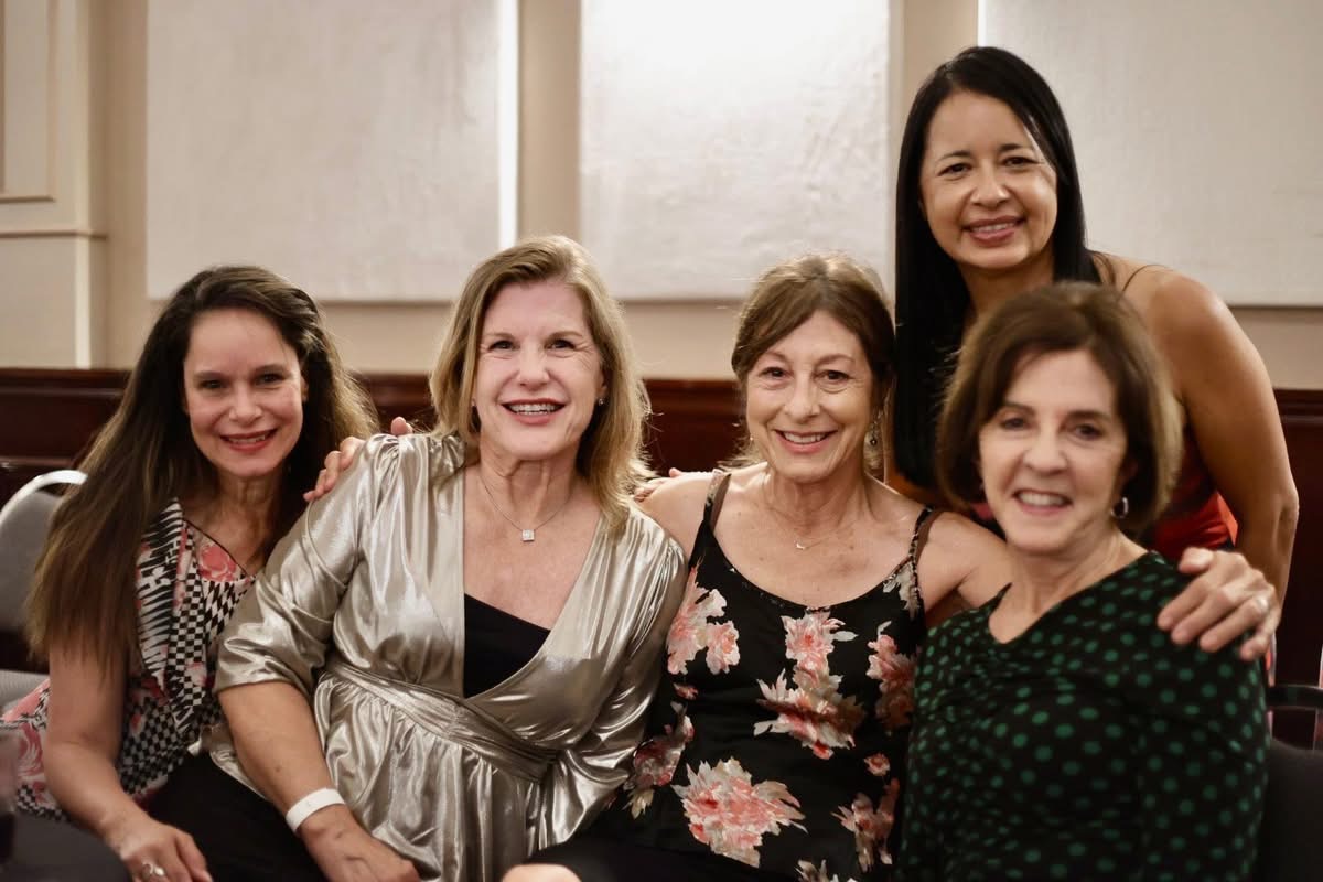Five friends celebrating together at Austin Tango Marathon